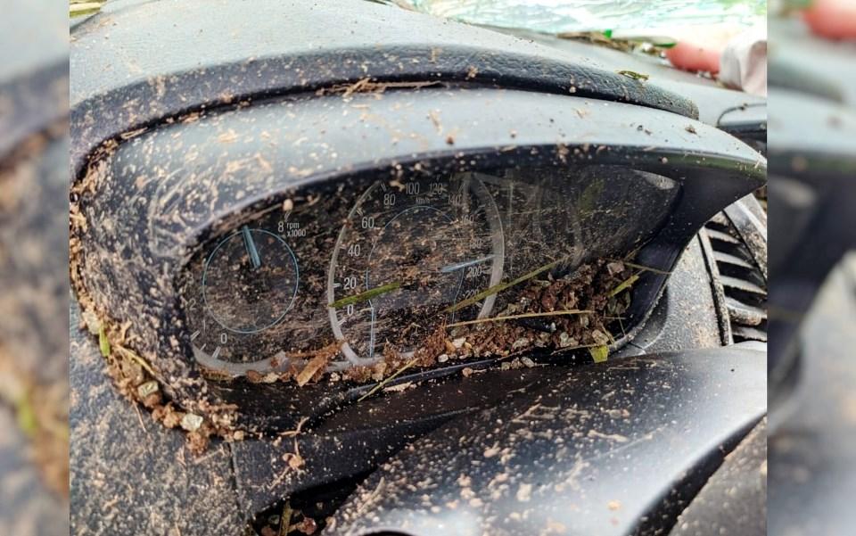 Carro capota a 190 km/h, para ‘em pé’ e deixa dois jovens feridos na BR-060, em Goiás