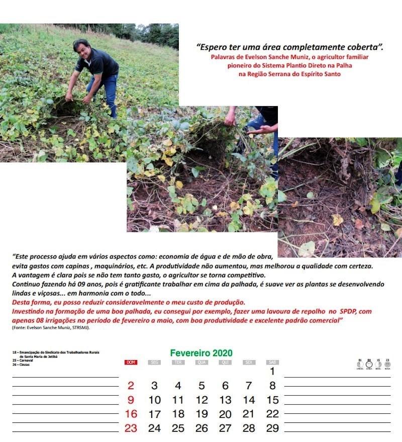 Agricultores recebem informações por meio do calendário de 2020