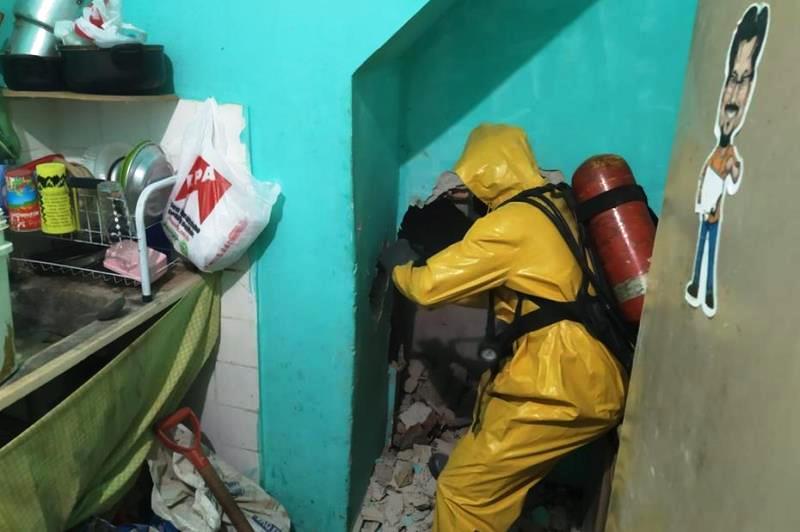 Polícia prende homem que concretou companheira na parede após matá-la
