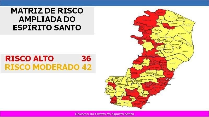 Renato Casagrande apresenta novo Mapa de Risco com vigência entre os dias 8 e 14, no ES