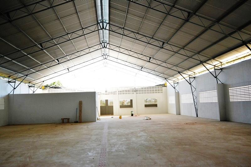 Galpão para Cooperativa de Costureiras na reta final de construção, em Boa Esperança