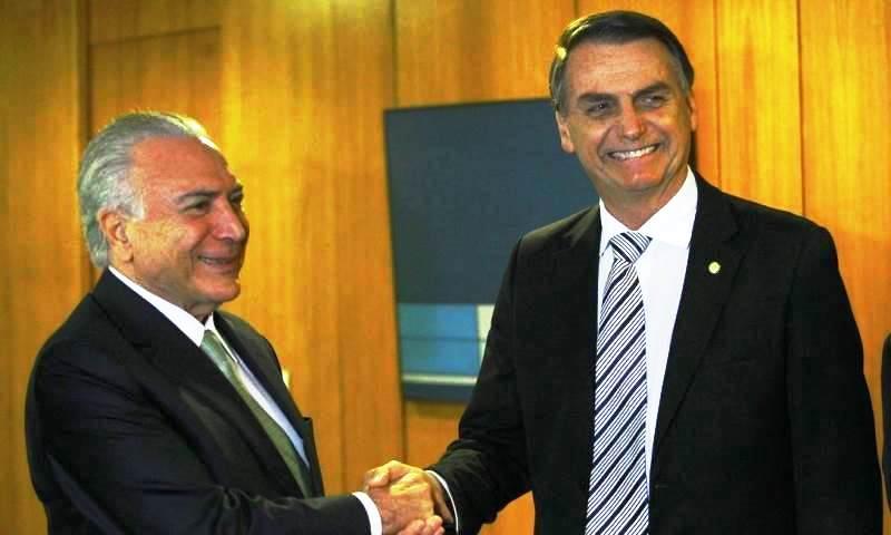 Temer se diz “honrado” com convite de Bolsonaro e espera publicação do ato