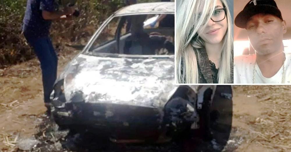 Gestante e homem encontrados mortos em carro foram amarrados e queimados vivos, diz delegado