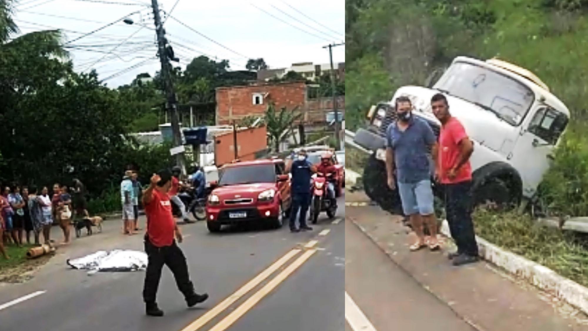 Motorista morre atropelado pelo próprio caminhão em Anchieta