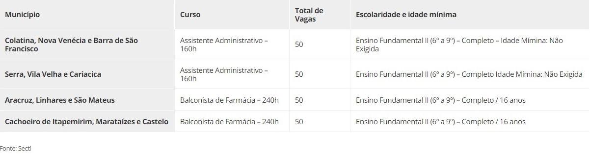 Governo do ES abre 200 vagas em cursos profissionalizantes gratuitos on-line para jovens