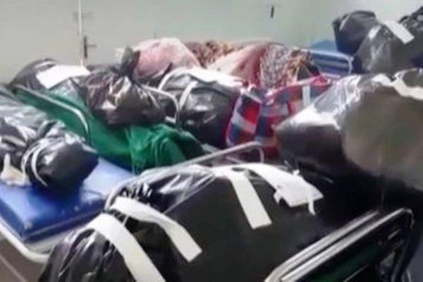 Corpos são acumulados em necrotério de hospital para Covid-19 em Roraima