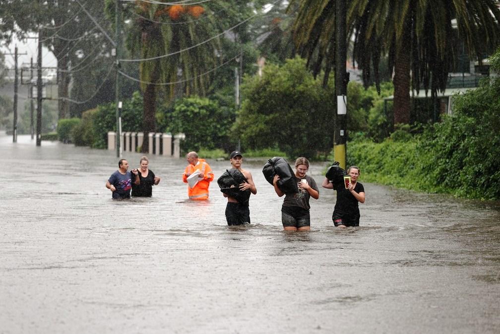 Tempestades deixam regiões da Austrália debaixo d'água