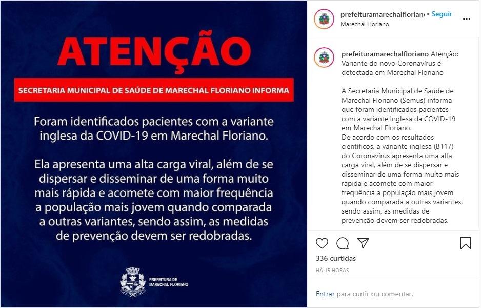 Municípios do ES alertam população sobre circulação de variante mais perigosa da covid-19