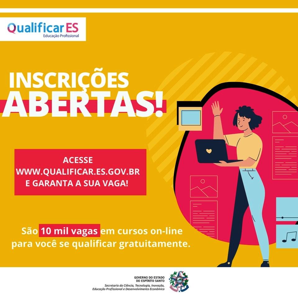 Qualificar ES disponibiliza 10 mil vagas em cursos de qualificação on-line no ES