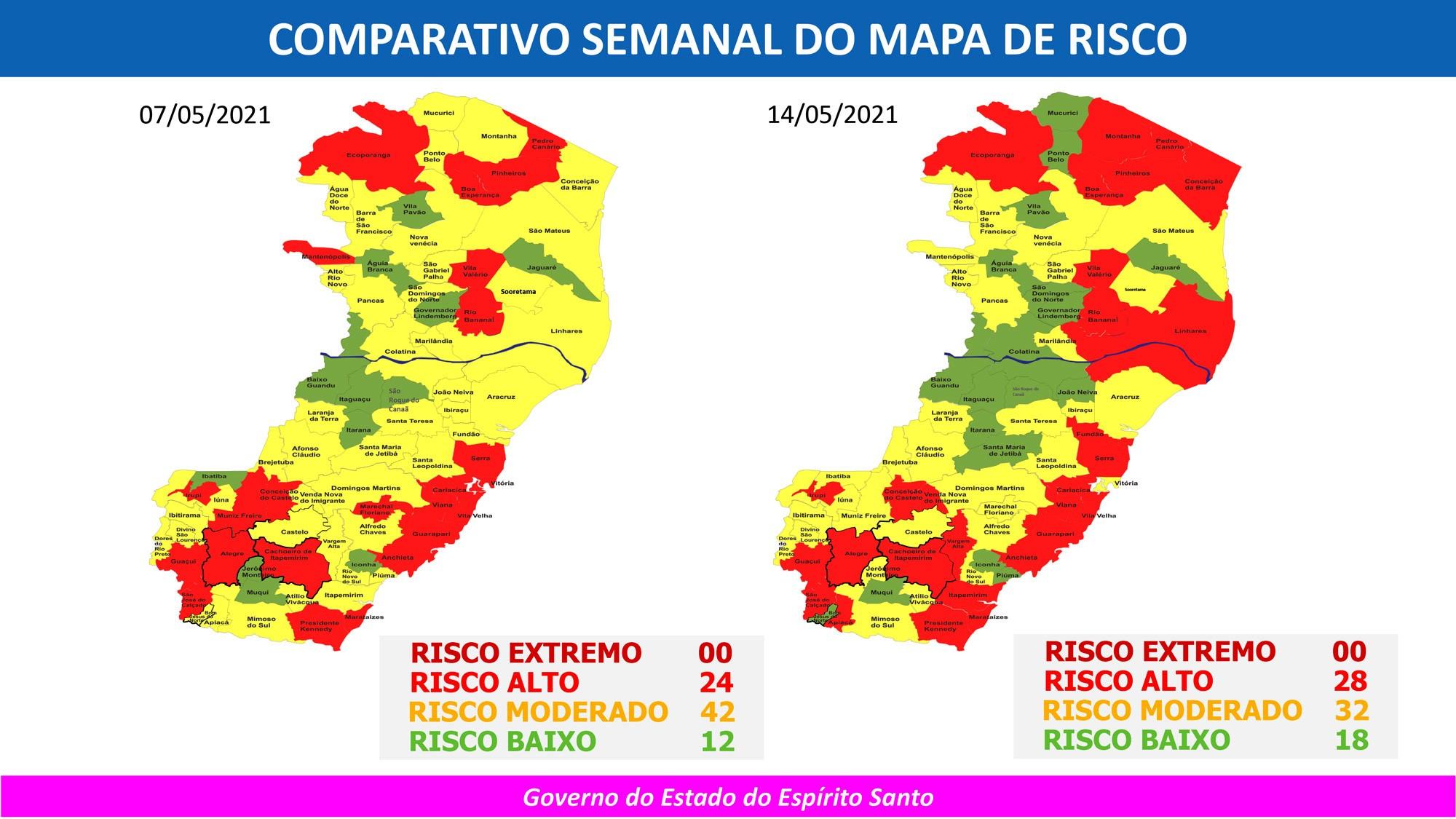Governador do Espírito Santo, Renato Casagrande, divulga 55º Mapa de Risco Covid-19
