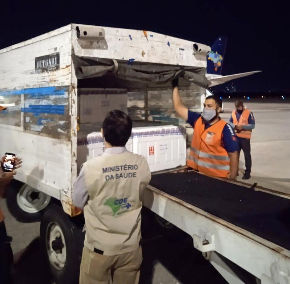 Estado recebe mais de 190 mil doses de vacinas contra a Covid-19