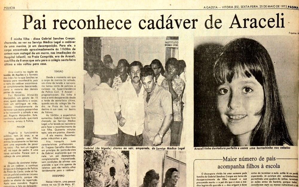 Vereadores de Vitória pedem digitalização de caso Araceli, 48 anos após assassinato