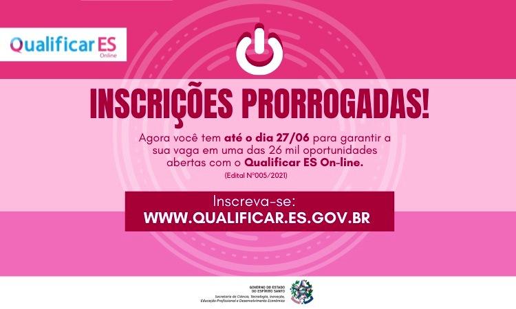 Prorrogadas inscrições para 26 mil oportunidades em cursos on-line gratuitos no ES