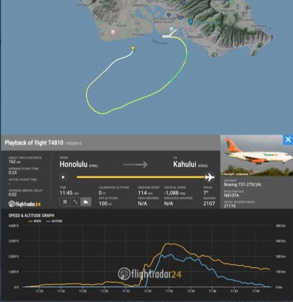 Boeing 737 faz pouso de emergência no mar do Havaí; pilotos sobrevivem