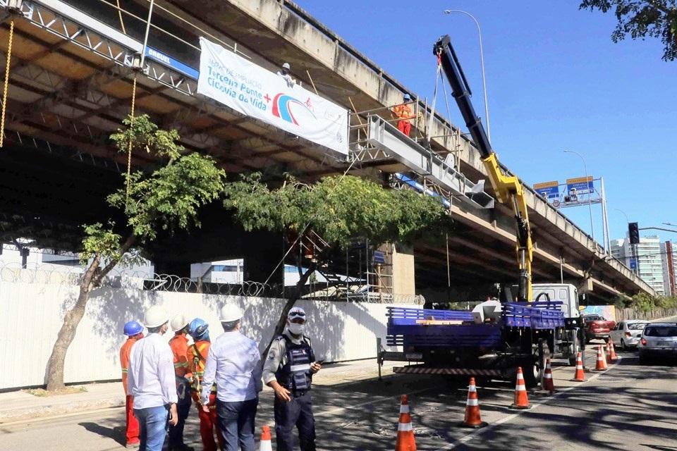 Começa montagem de estruturas metálicas e construção da Ciclovia da Vida da Terceira Ponte, nesta quinta-feira (15)