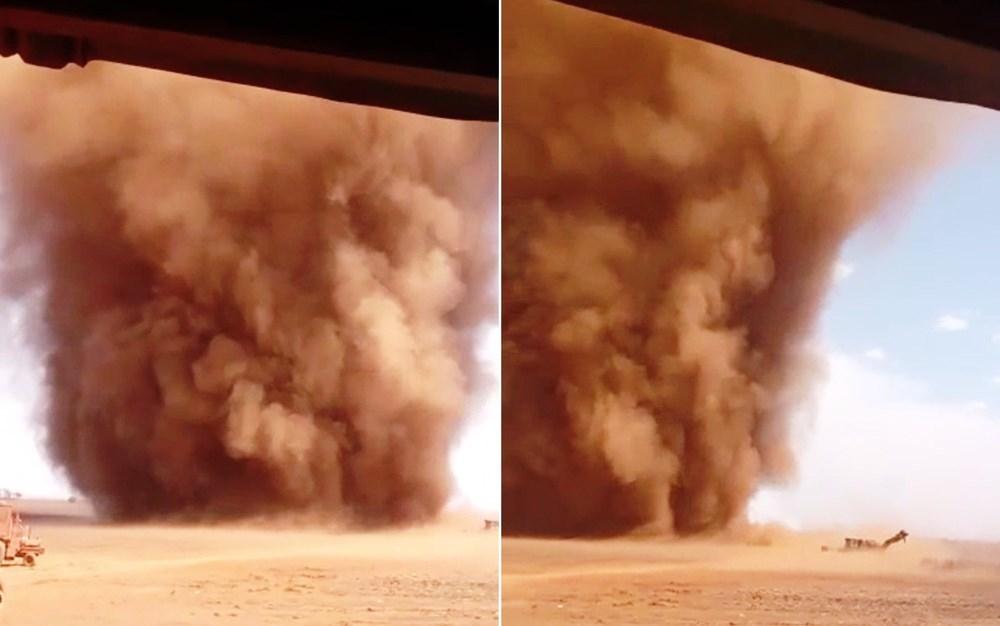 Redemoinho gigante de poeira assusta moradores do interior de São Paulo