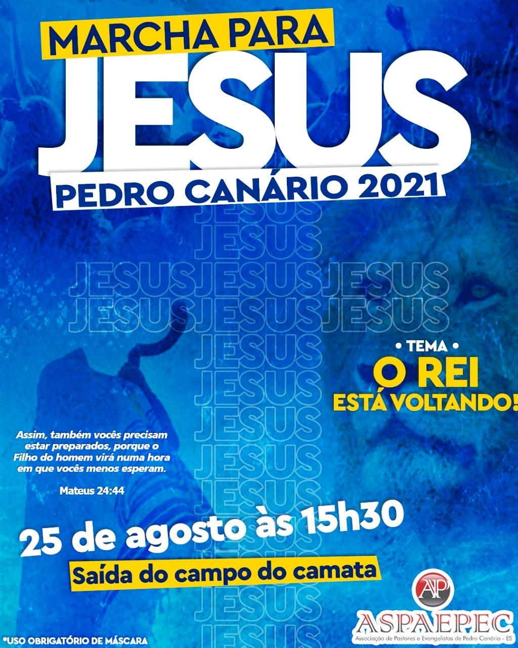 Associação de Pastores realiza Marcha Para Jesus em Pedro Canário, nesta quarta-feira (25)