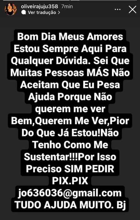Trans chamada de 'Fofão' implora por ajuda na web: “Não tenho como me sustentar”