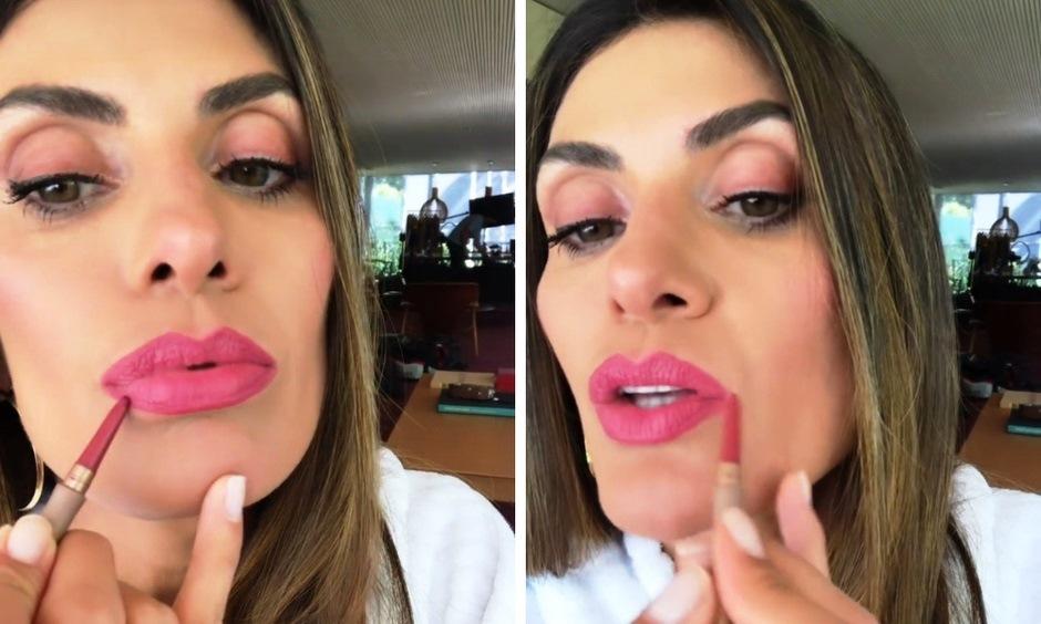Isabella Fiorentino ensina truque para aumentar a boca