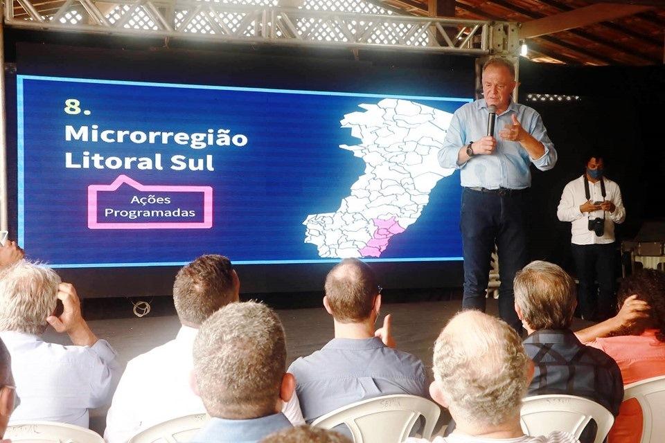 Casagrande apresenta Plano de Investimentos a prefeitos e lideranças da região Litoral Sul