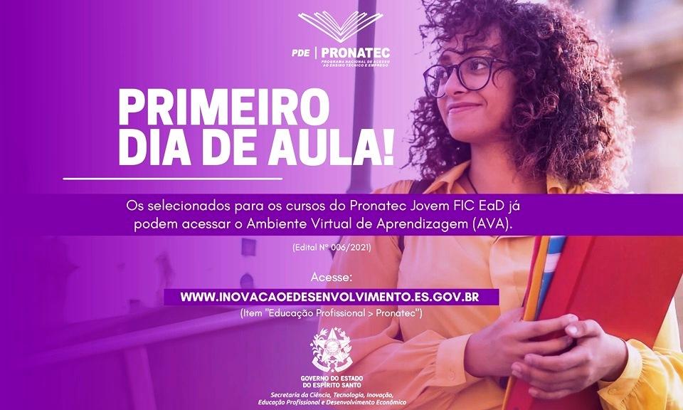 Liberado acesso aos cursos gratuitos do Pronatec, no Espírito Santo