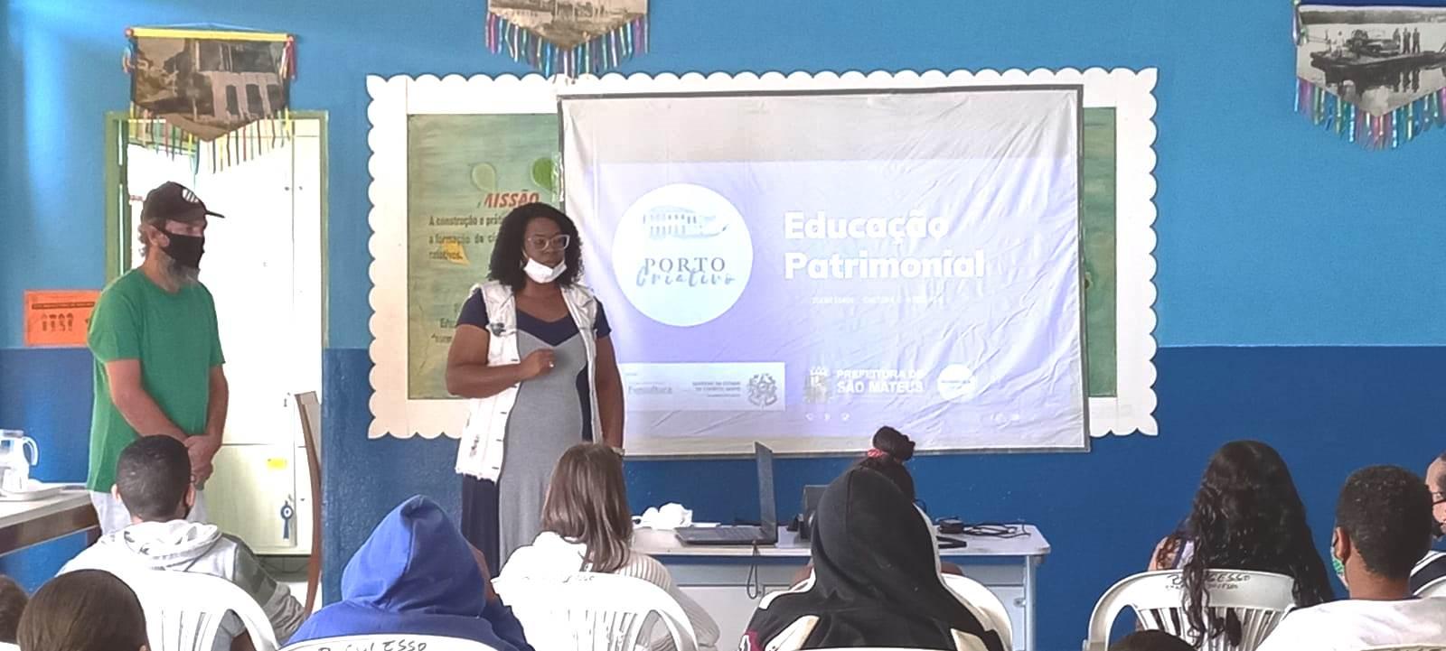 Escolas em São Mateus recebem projeto cultural porto criativo