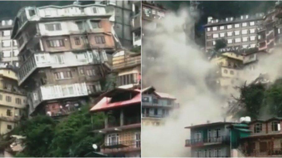 Prédio residencial de 8 andares desaba após ser evacuado na Índia