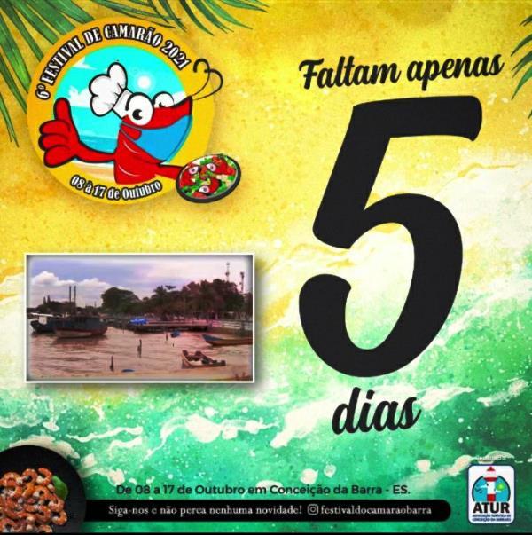 6º Festival do Camarão e Frutos do Mar vai agitar Conceição da Barra entre os dias 8 a 17 deste mês