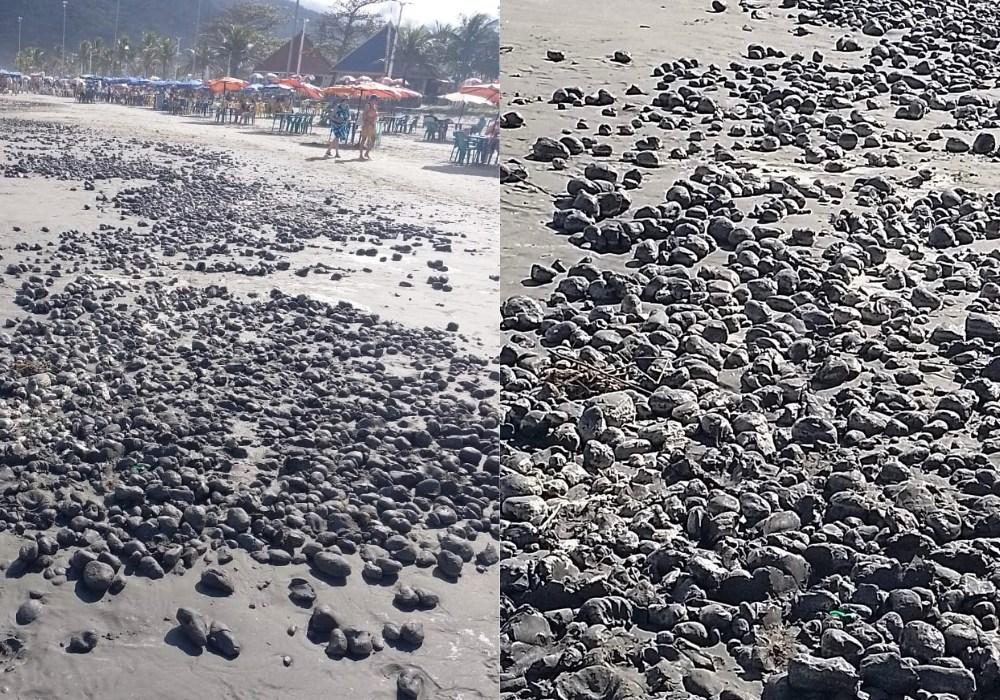 ‘Bolas de areia’ surgem em Peruíbe-SP e intrigam banhistas