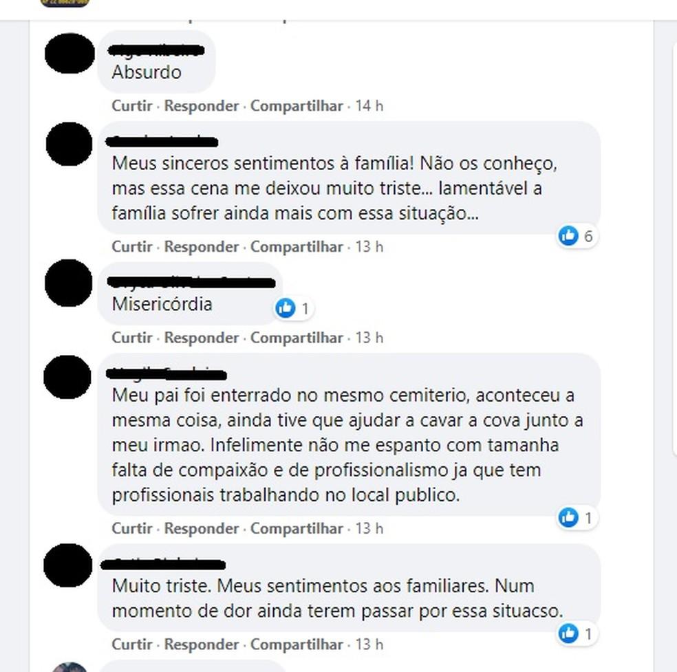 Caixão quebra e corpo cai dentro de cova durante enterro
