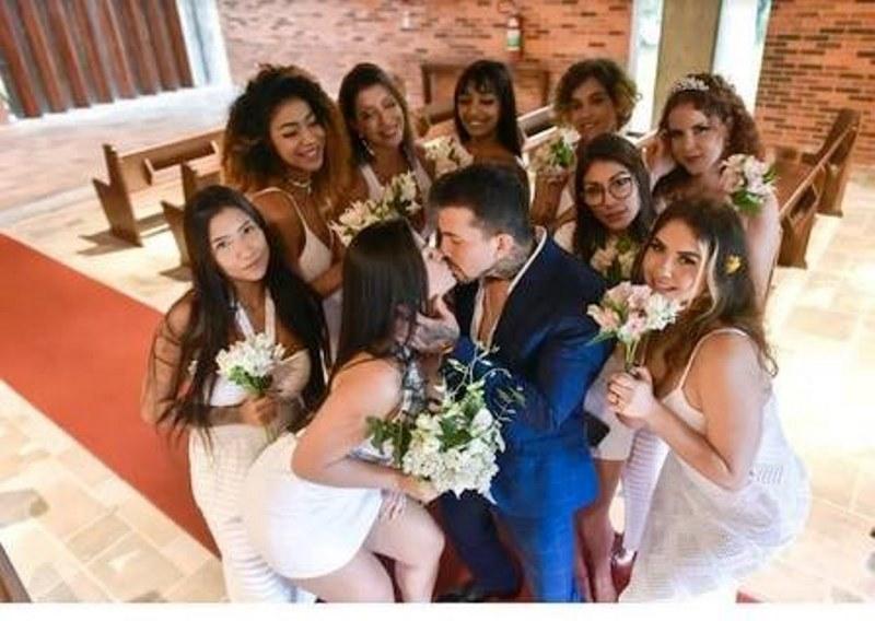 Brasileiro ‘se casa’ com nove mulheres e ganha destaque na mídia internacional