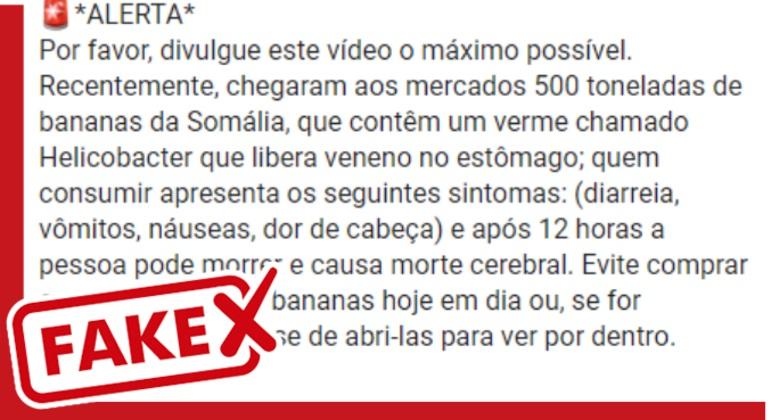 Brasil importou 500 toneladas de banana contaminada da Somália?: É fake News