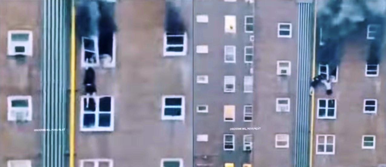 Adolescentes, de 13 e 18 anos, se ajudam a escapar de incêndio em prédio em Nova York