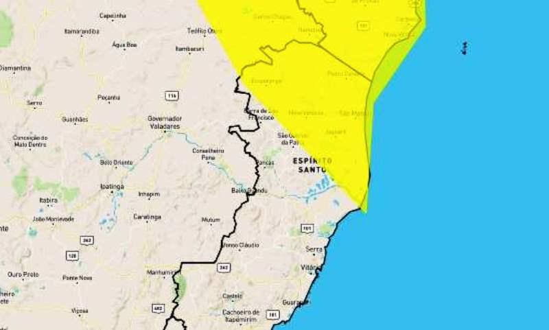Espírito Santo têm dois alertas de chuvas intensas nos últimos dias de 2021