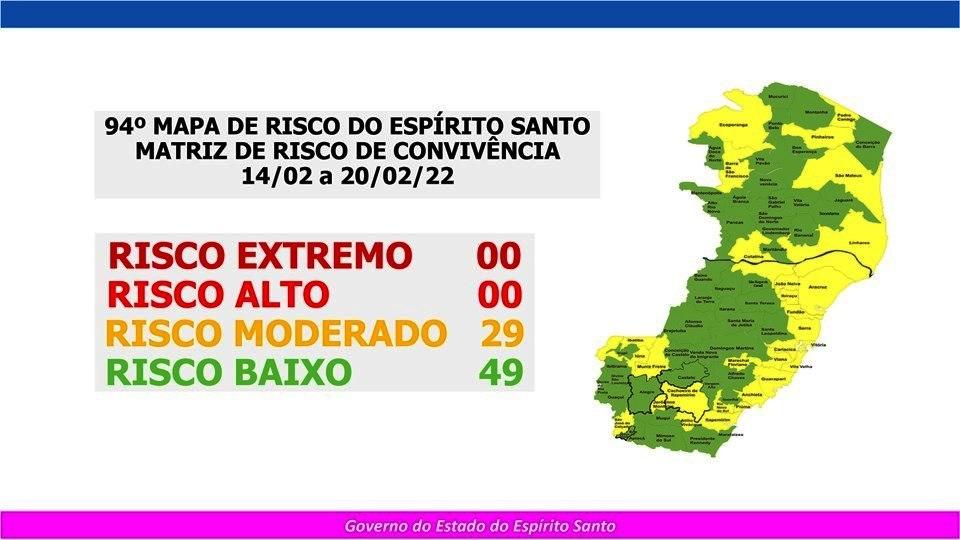 Vai a 29 o número de cidades em risco moderado para Covid-19 no ES