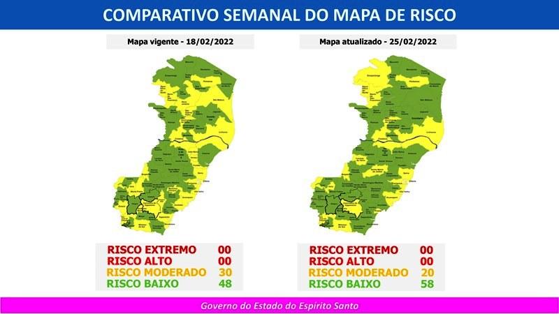 ES tem 20 cidades em risco moderado para Covid-19