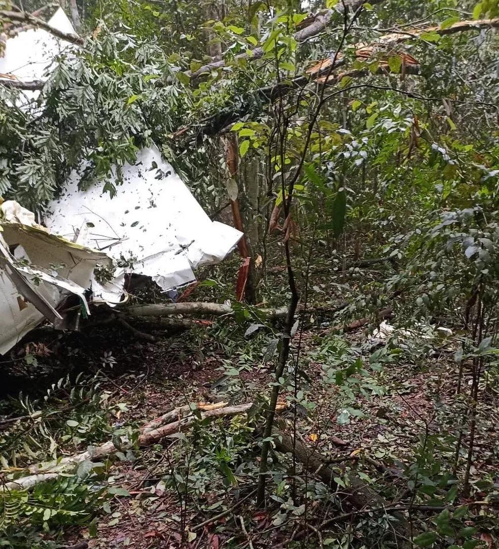 Queda de avião em área de mata piloto e três pessoas da mesma família, em MT