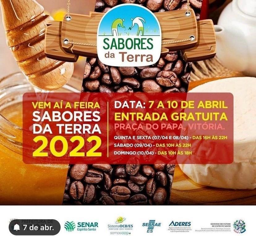 Feira Sabores da Terra começa nesta quinta-feira (7) em Vitória, ES