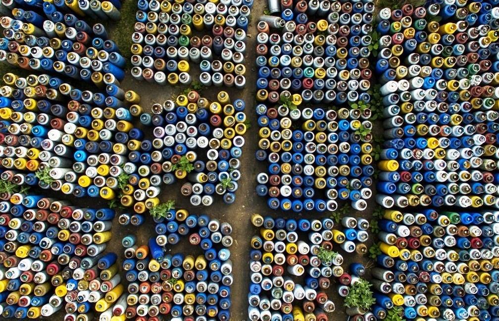 Cemitério de botijões de gás assusta habitantes da Cidade do México