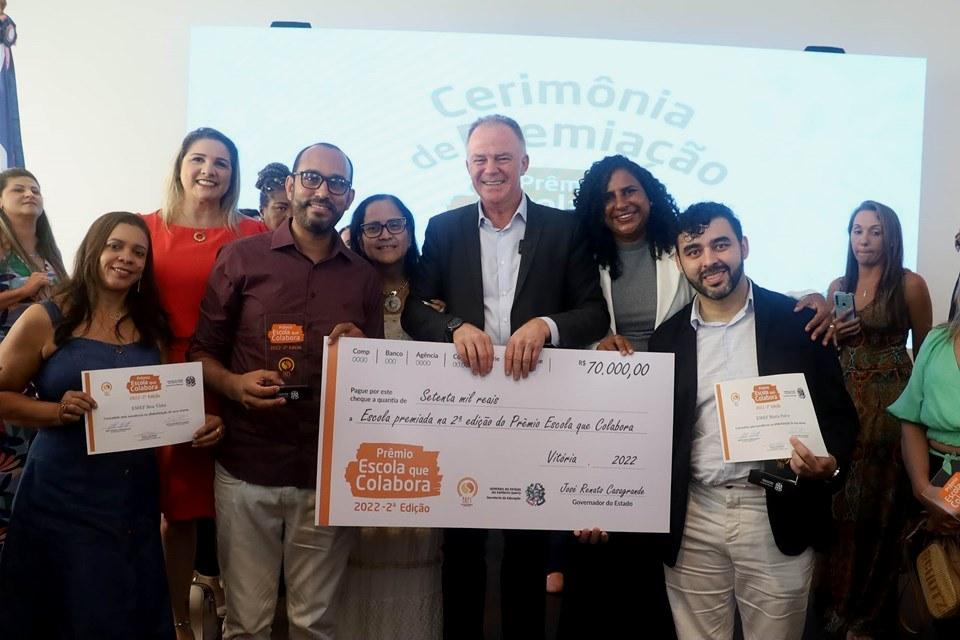 Governo do Espírito Santo realiza entrega do Prêmio Escola que Colabora