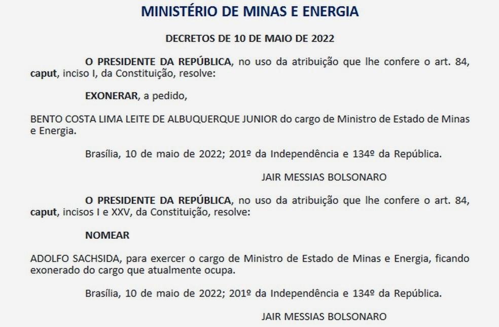 Bolsonaro troca comando do Ministério de Minas e Energia