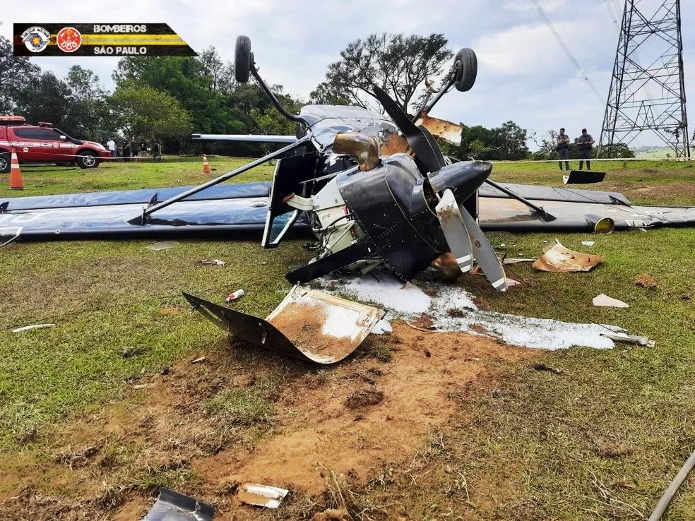 Acidente de avião com paraquedistas deixa duas pessoas mortas e sete feridas