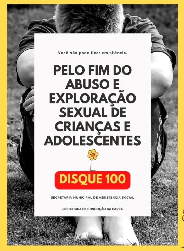 Conceição da Barra (ES), realiza ações no combate à violência física e sexual contra crianças e adolescentes, nos dias 17, 18 e 19