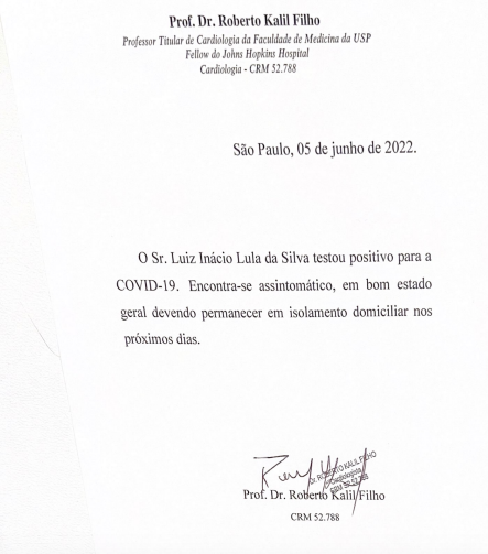 Lula e a esposa, Janja, estão com Covid e ficarão em isolamento