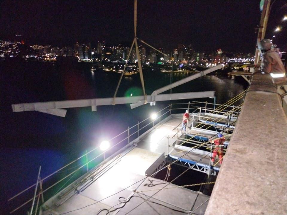 Começam obras da construção do Mirante da Ciclovia da Vida, na Terceira Ponte, no ES