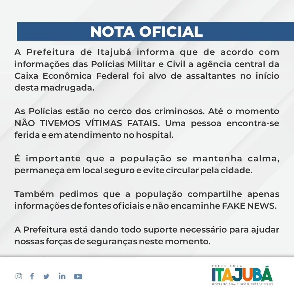 Assaltantes armados atacam agência da Caixa Econômica Federal, em MG; 5 ficam feridos