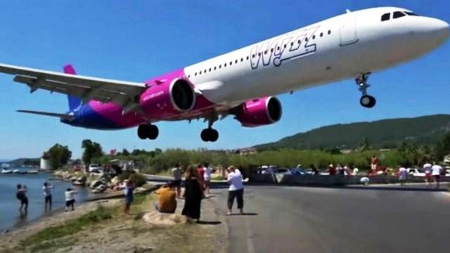 Piloto faz ‘o pouso mais baixo de todos os tempos’ em ilha grega