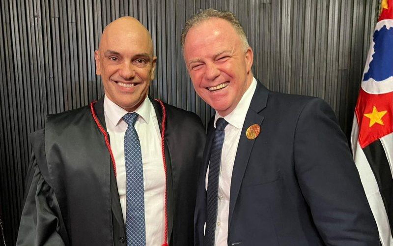 Casagrande participa de posse do ministro Alexandre de Moraes no TSE: “Foi um ato em defesa da democracia”