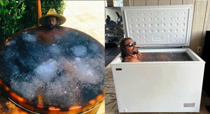 Febre entre famosos como Cauã Reymond e Jason Momoa, banho de gelo para aliviar dores vale a pena?