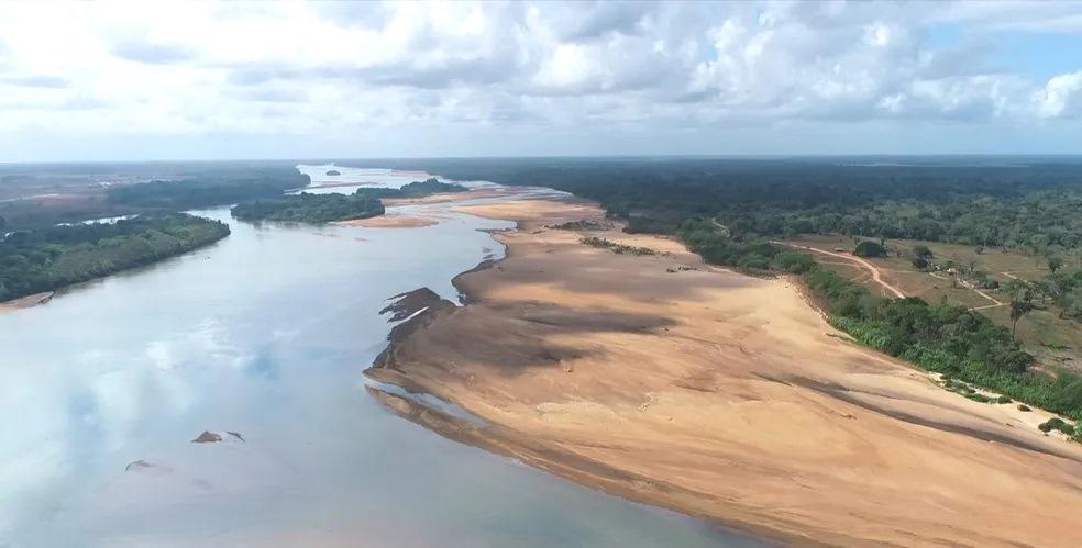 Volume de água no Rio Doce em Linhares, ES, é comparado ao da seca de 2016, diz Defesa Civil